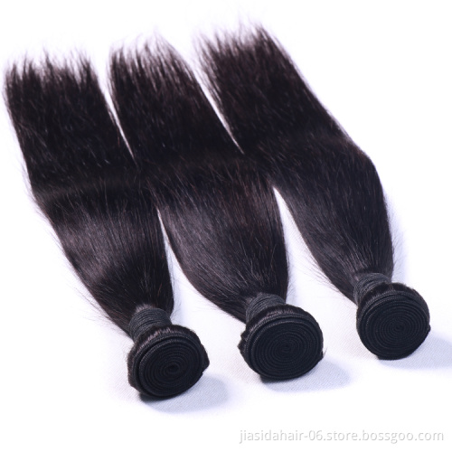 Free Sample Hair Bundles Raw Virgin Human Hair Weave Bundle Wholesale Double Drawn DHL Straight Indian